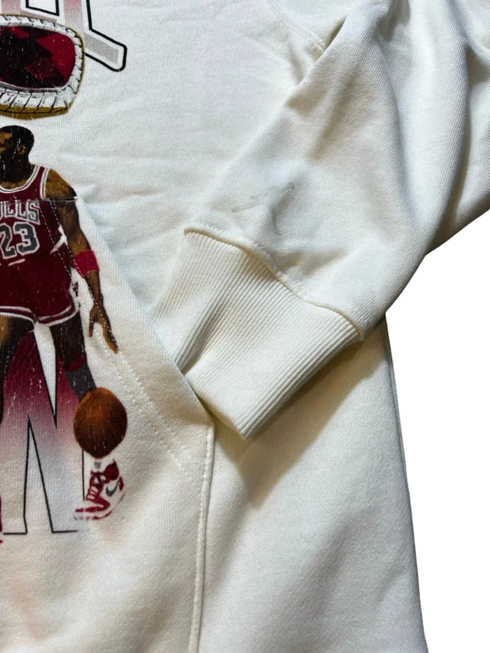 Nike Air Jordan Michael Jordan Graphic‎ Hoodie Cream Mens Medium HJ4396-133 NWT